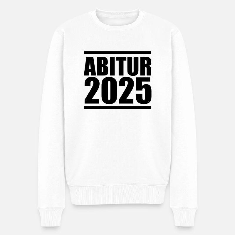 abitur 2025 - Männer Premium Bio Pullover - Weiß