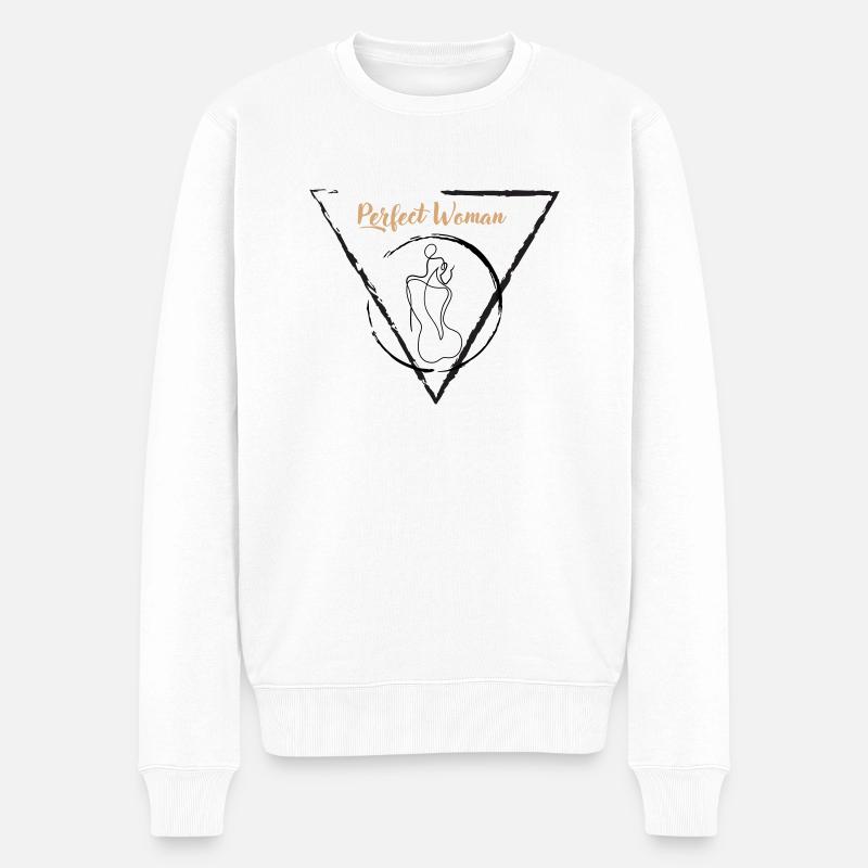 Woman one - Männer Premium Bio Pullover - Weiß