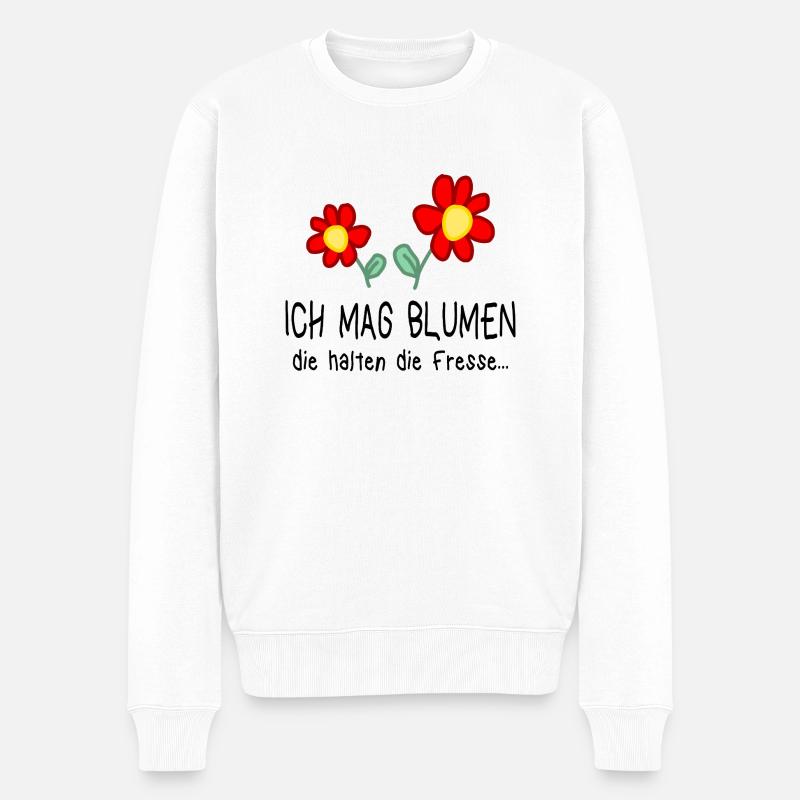 Garten Gärtnerei Blume Spruch Geschenkidee - Männer Premium Bio Pullover - Weiß