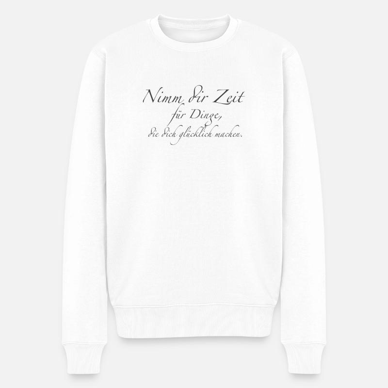 nimm dir Zeit - Männer Premium Bio Pullover - Weiß