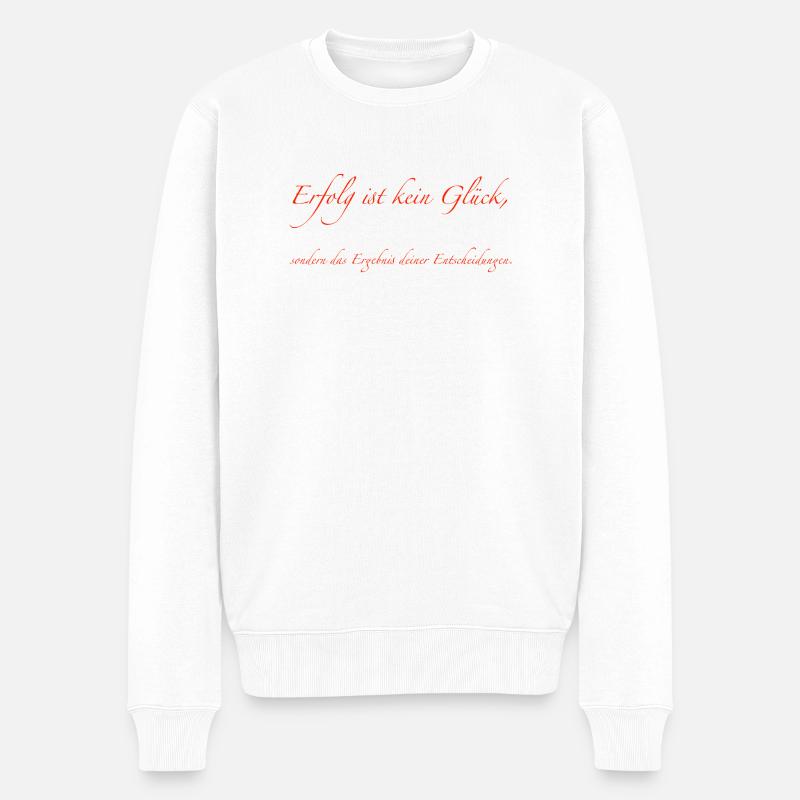 Erfolg - Männer Premium Bio Pullover - Weiß