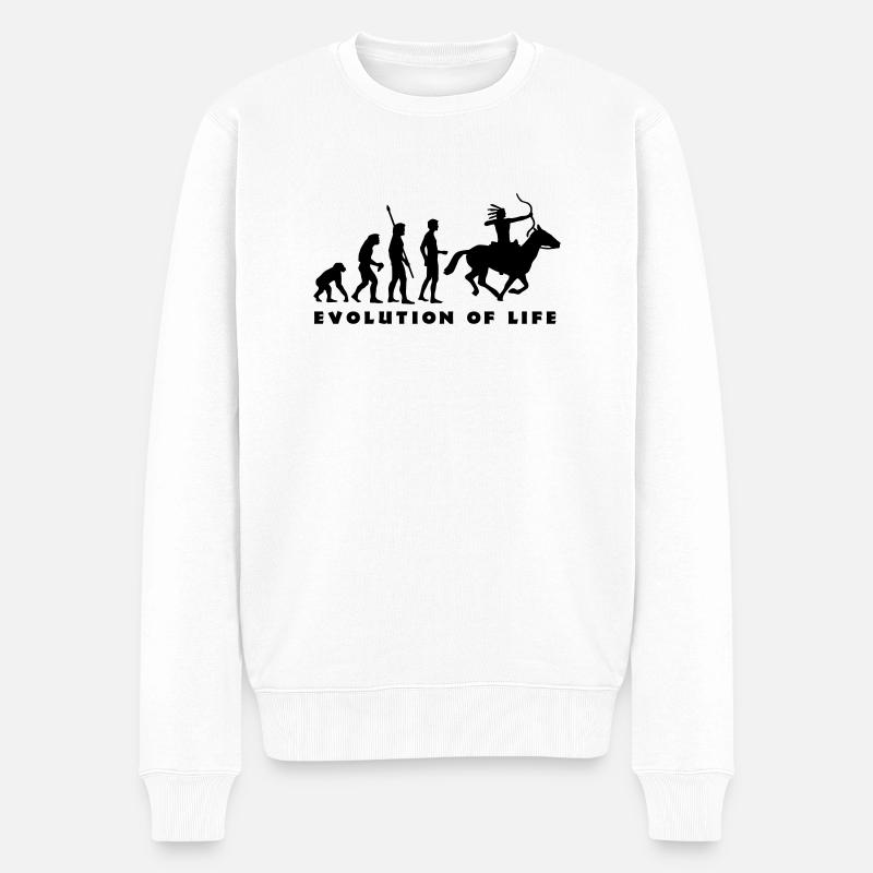 evolution_indianer_b - Pull Premium bio Homme - blanc