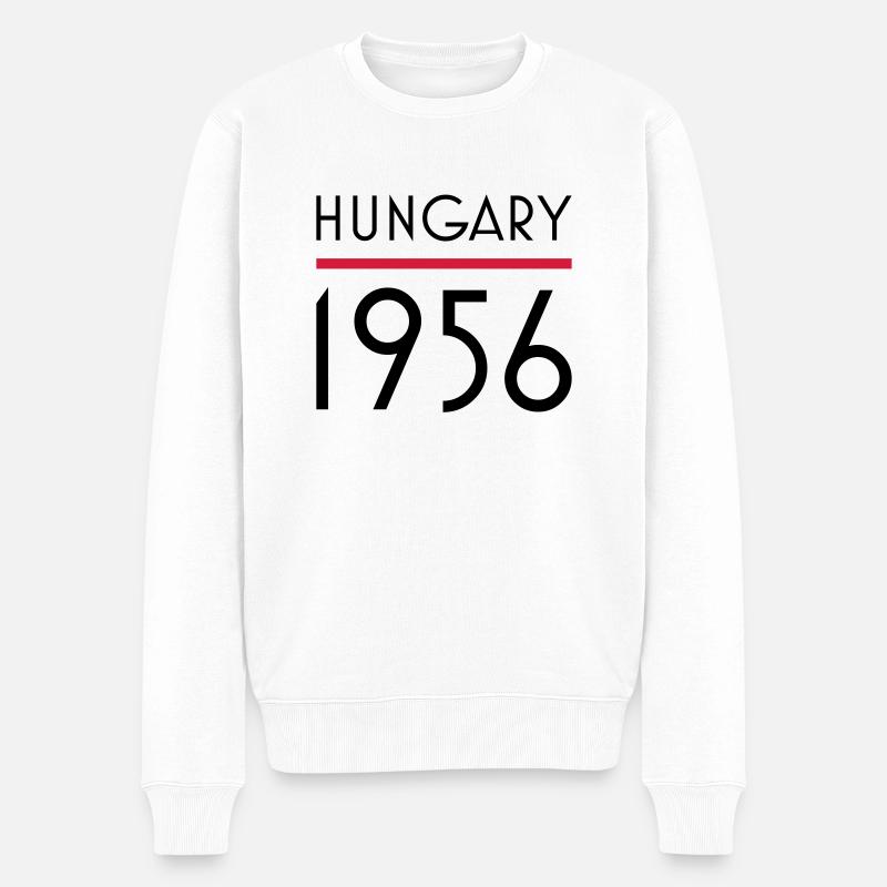 Hungary 1956 - Männer Premium Bio Pullover - Weiß