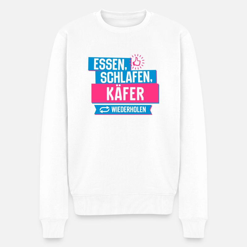 Hobby Käfer - Männer Premium Bio Pullover - Weiß