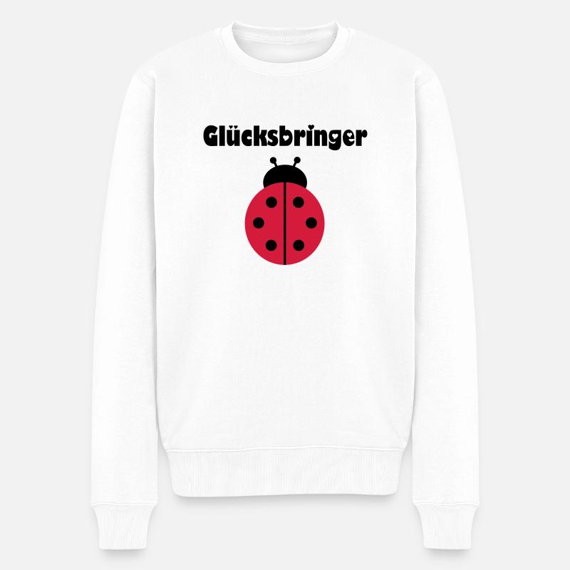 Marienkäfer - Männer Premium Bio Pullover - Weiß