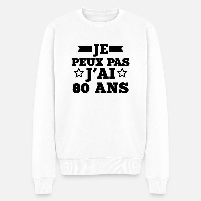 je peux pas j'ai 80 ans - Pull Premium bio Homme - blanc