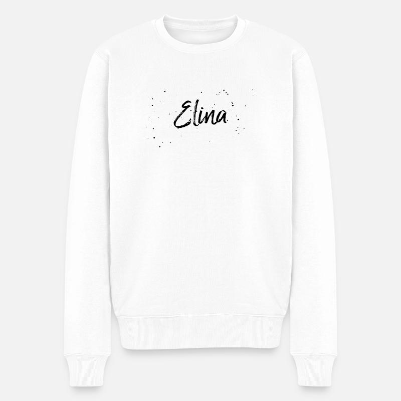 Elina - Männer Premium Bio Pullover - Weiß