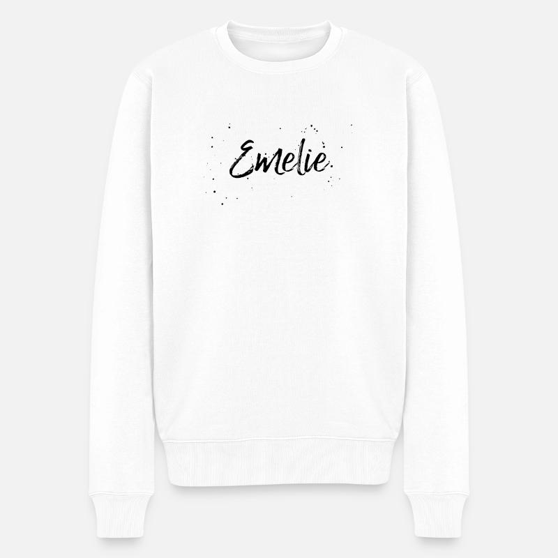 Emelie - Männer Premium Bio Pullover - Weiß