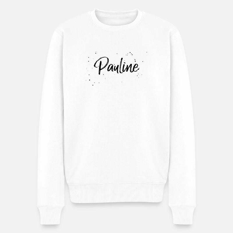 Pauline - Männer Premium Bio Pullover - Weiß