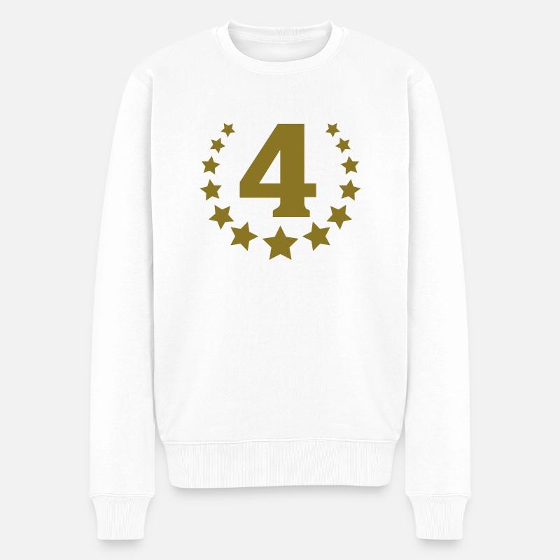 4_stars_crown - Pull Premium bio Homme - blanc