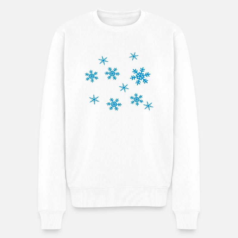 Schnee - Männer Premium Bio Pullover - Weiß