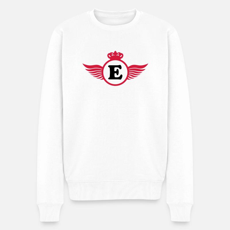 e_logo_f2 - Pull Premium bio Homme - blanc