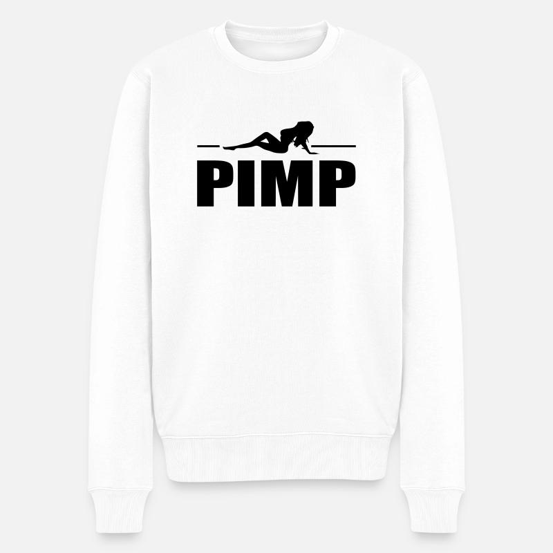 Zuhälter - Männer Premium Bio Pullover - Weiß