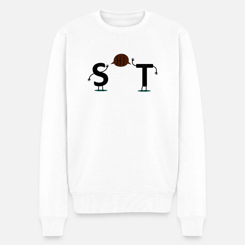 shit - Pull Premium bio Homme - blanc