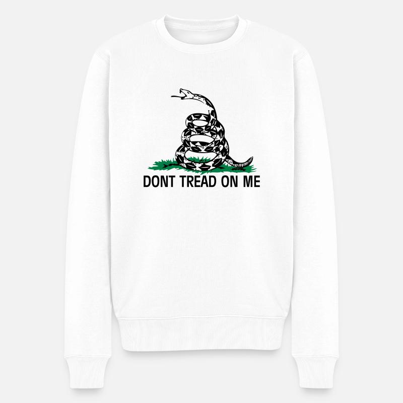 Gadsden Flag - Männer Premium Bio Pullover - Weiß