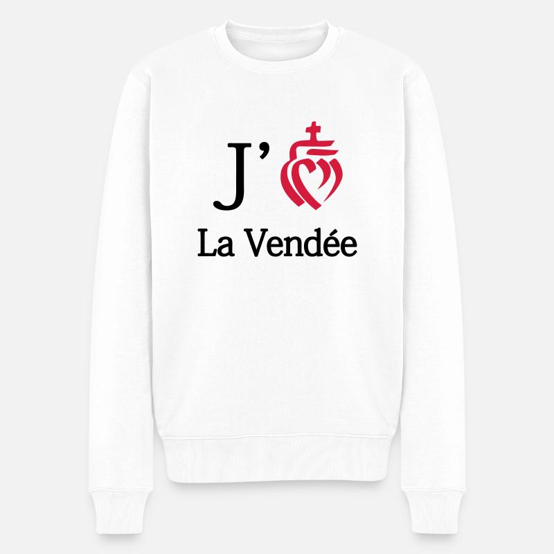 Ich mag die Vendée - Männer Premium Bio Pullover - Weiß
