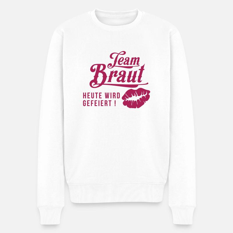 Tream Braut - Junggesellinnenabschied - Männer Premium Bio Pullover - Weiß