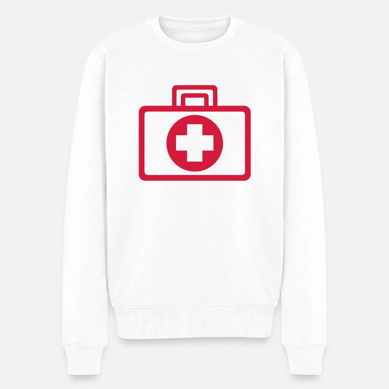 Arzt - Männer Premium Bio Pullover - Weiß