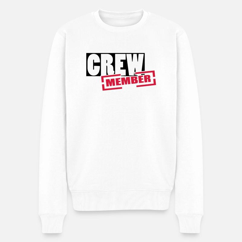 crew - Männer Premium Bio Pullover - Weiß