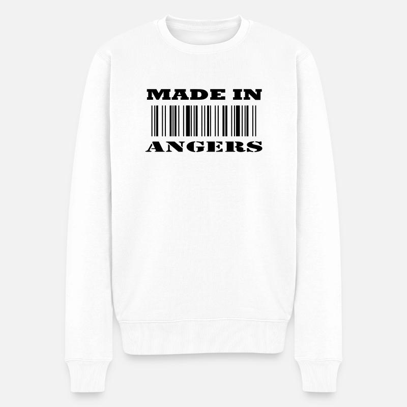 Made in ANGERS - Pull Premium bio Homme - blanc