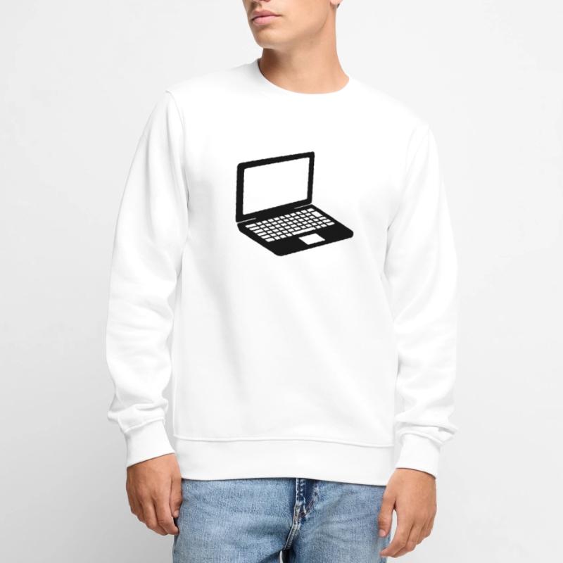 laptop notebook tablet computer pc mobile screen Men's Premium Organic Jumper