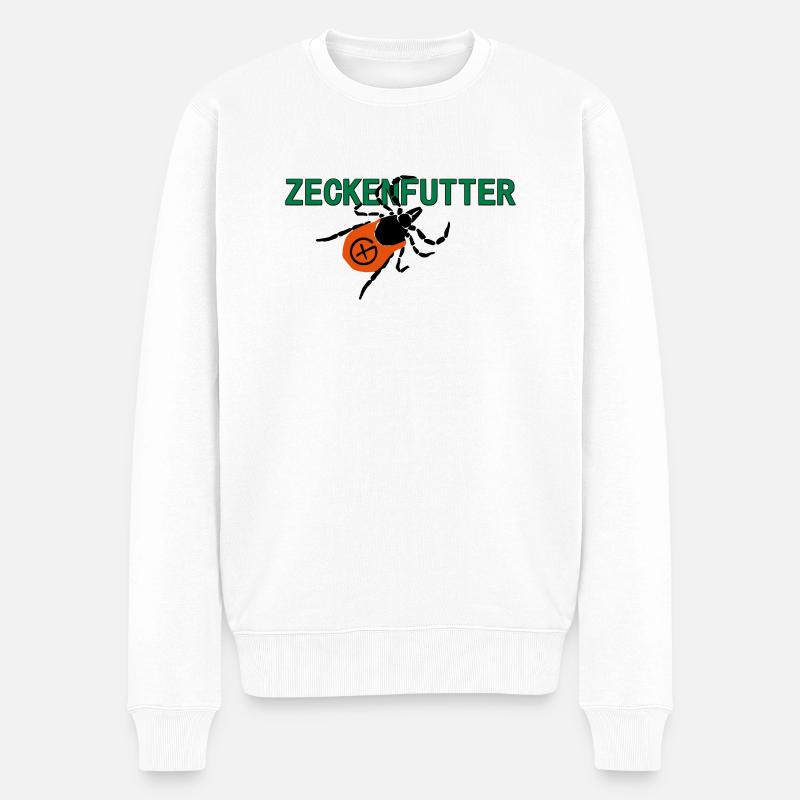 Zeckenfutter - Männer Premium Bio Pullover - Weiß