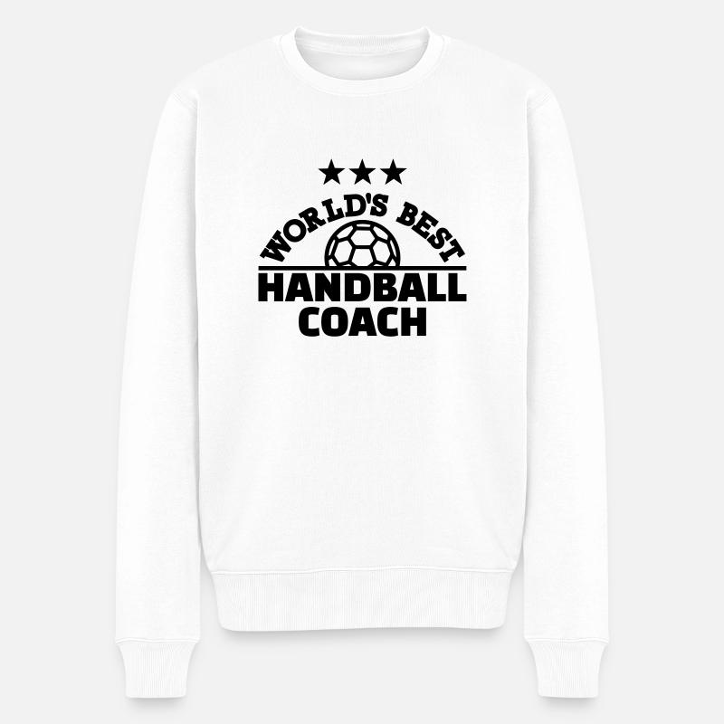 Handball coach - Pull Premium bio Homme - blanc