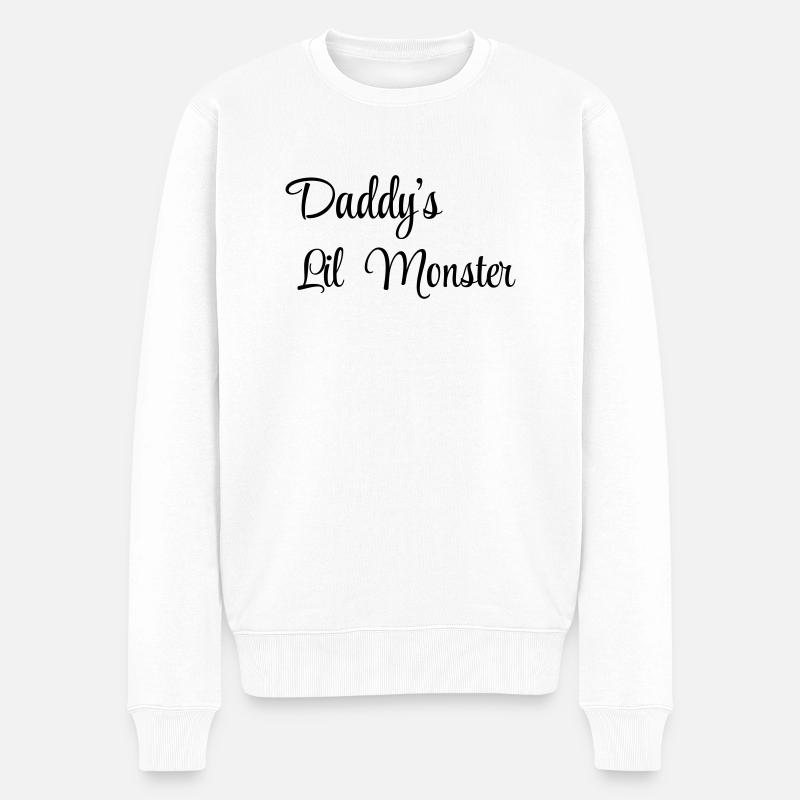 Daddy's little monster - Pull Premium bio Homme - blanc