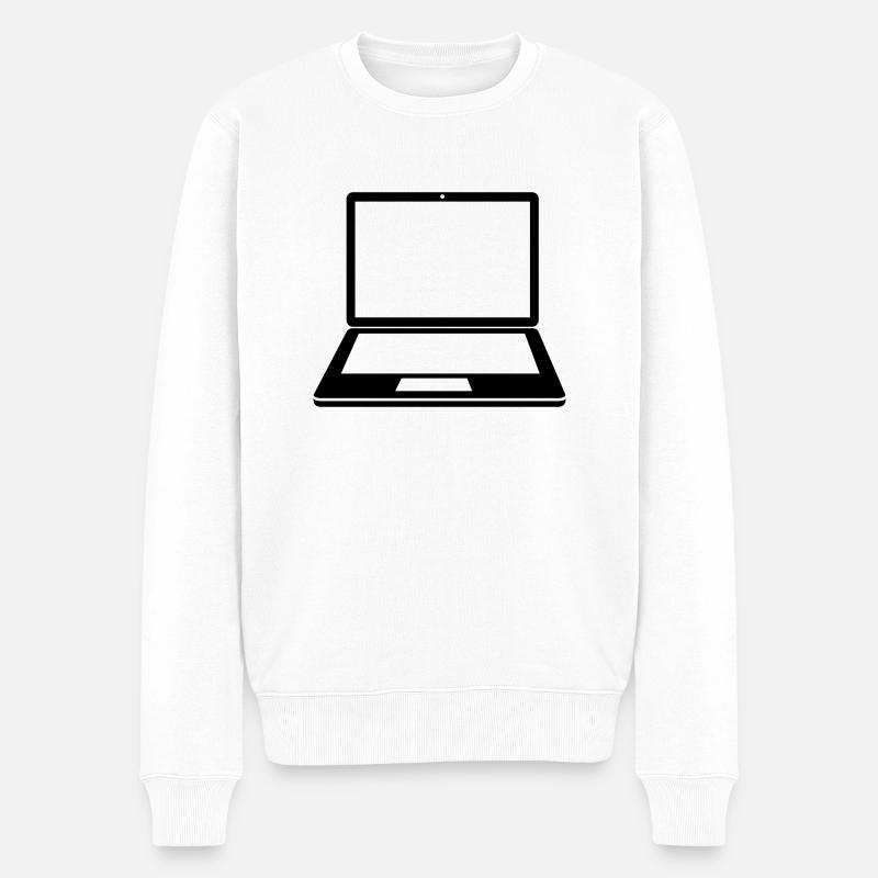 Laptop Sign - Pull Premium bio Homme - blanc