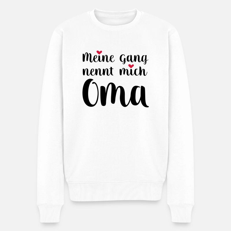 Oma - Männer Premium Bio Pullover - Weiß
