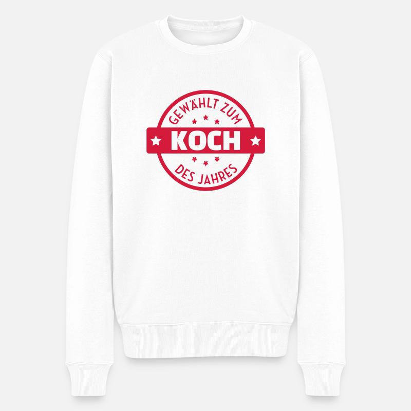 Koch / Kochen / Cooking / Chef - Männer Premium Bio Pullover - Weiß