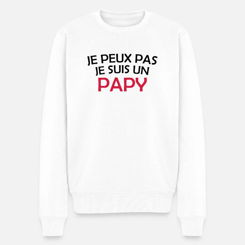 je peux pas je suis un papy - Pull Premium bio Homme - blanc