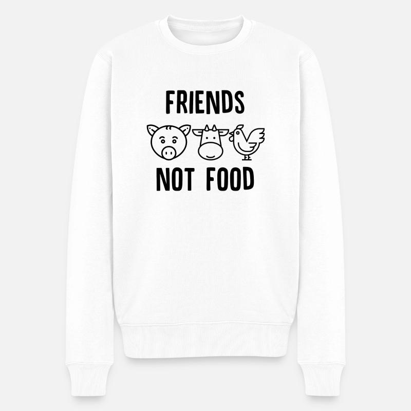 Amis pas de nourriture - Pull Premium bio Homme - blanc