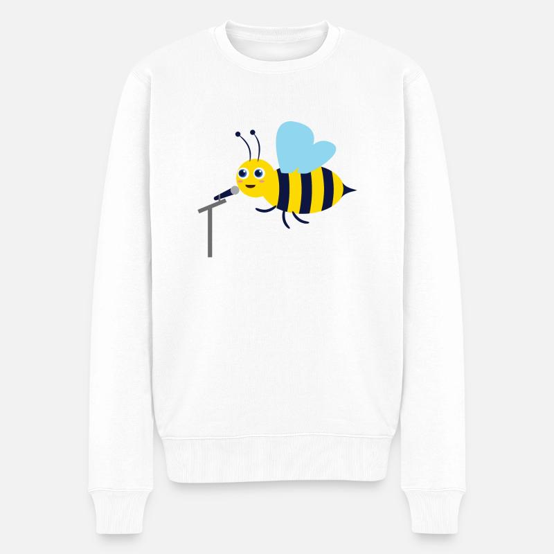 L’abeille chante - Pull Premium bio Homme - blanc
