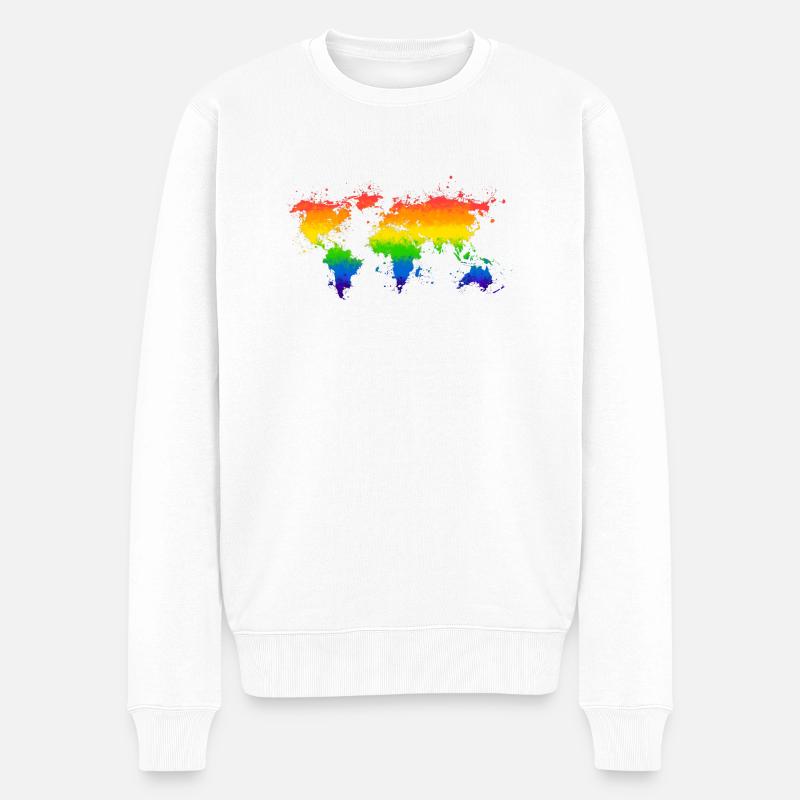A pride World - Männer Premium Bio Pullover - Weiß