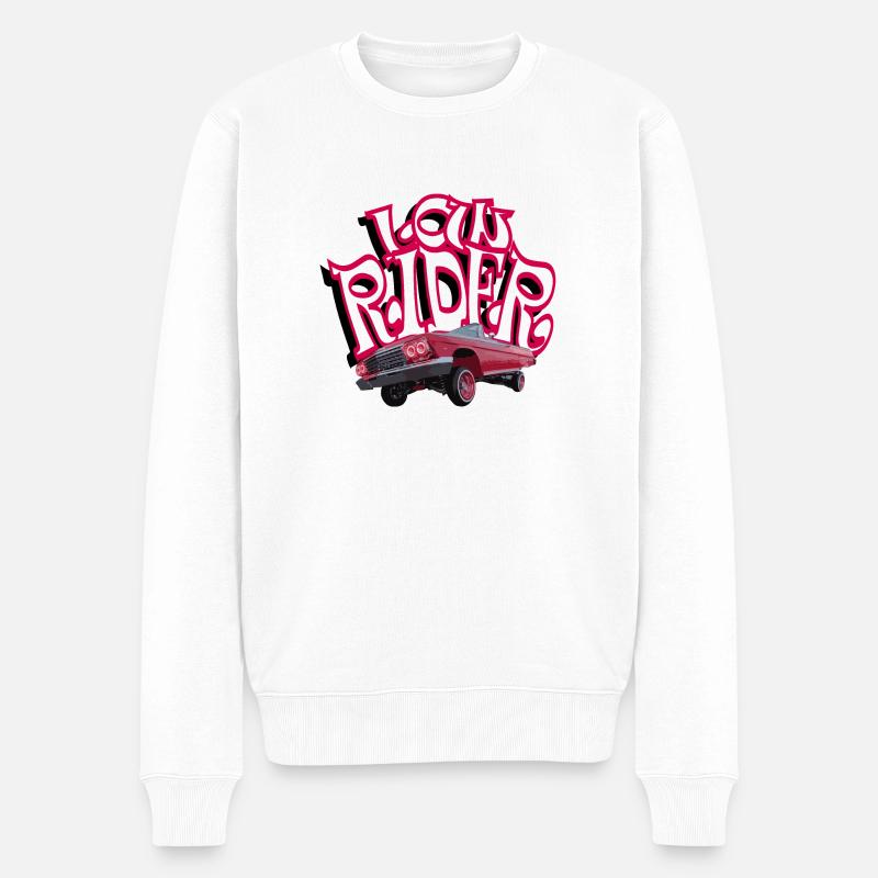 Red Lowrider - Männer Premium Bio Pullover - Weiß