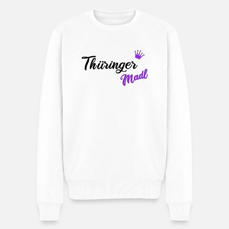 Thüringer Madel - Männer Premium Bio Pullover - Weiß