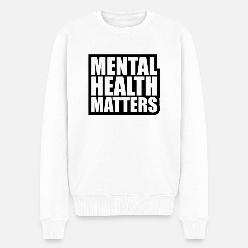 la santé mentale compte citation - Pull Premium bio Homme - blanc