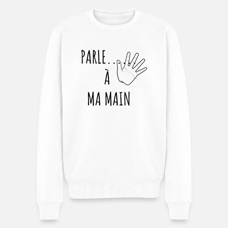 parle à ma main - Pull Premium bio Homme - blanc