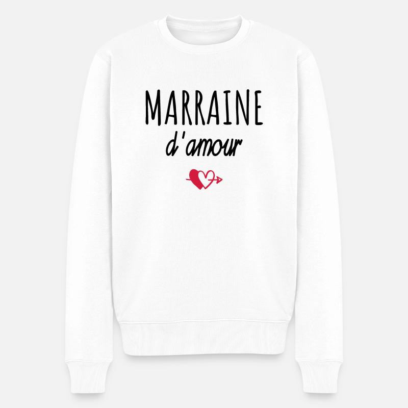 marraine d amour - Pull Premium bio Homme - blanc