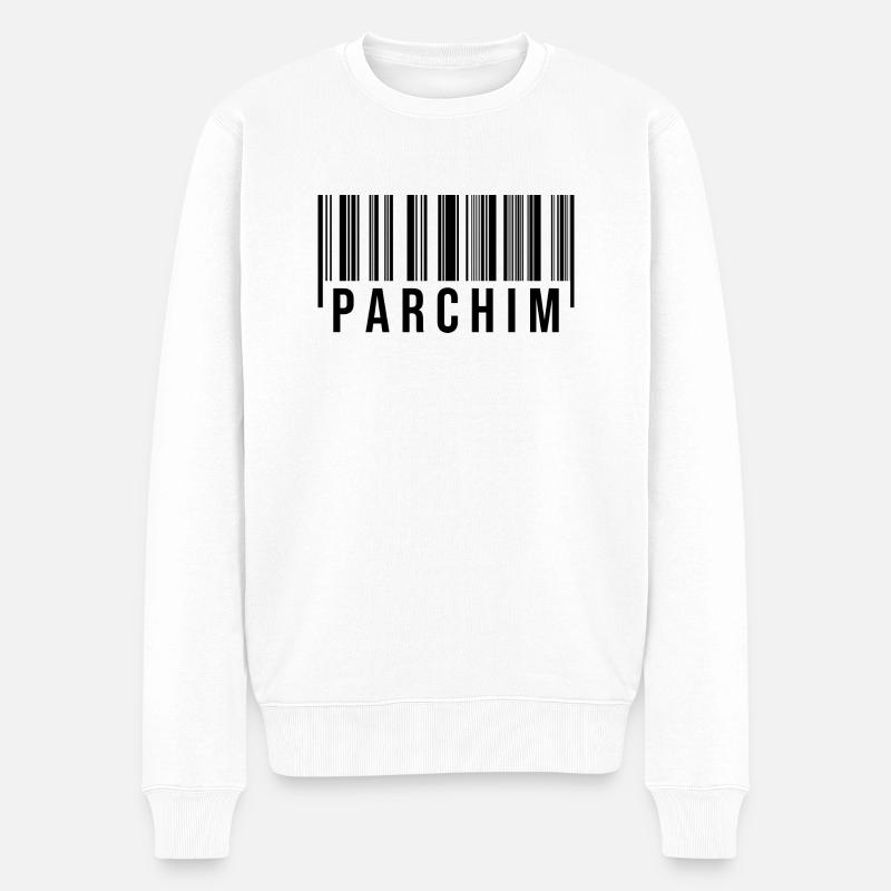 Parchim Strichcode - Männer Premium Bio Pullover - Weiß