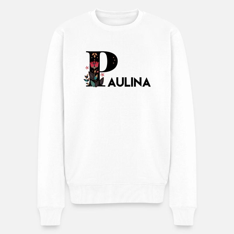 Paulina - Männer Premium Bio Pullover - Weiß