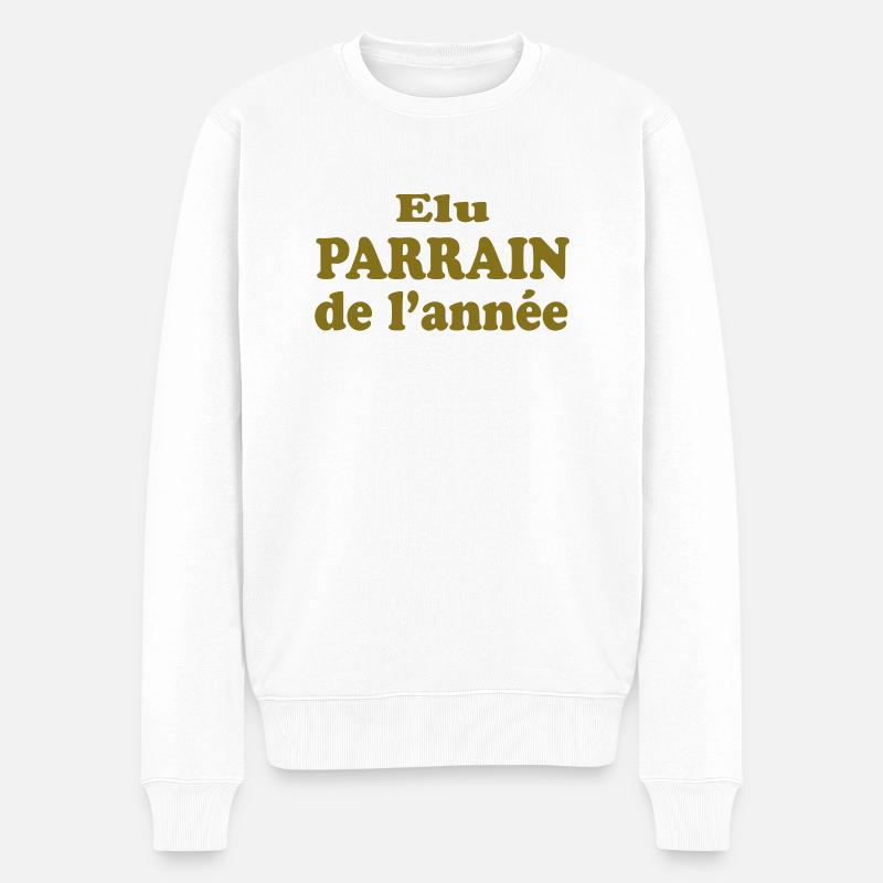 ELU PARRAIN DE L'ANNEE - Pull Premium bio Homme - blanc