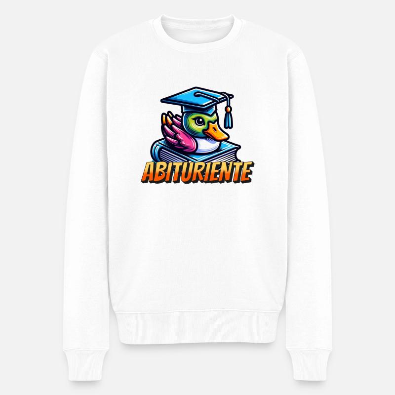 Abituriente Abi Motto - Männer Premium Bio Pullover - Weiß