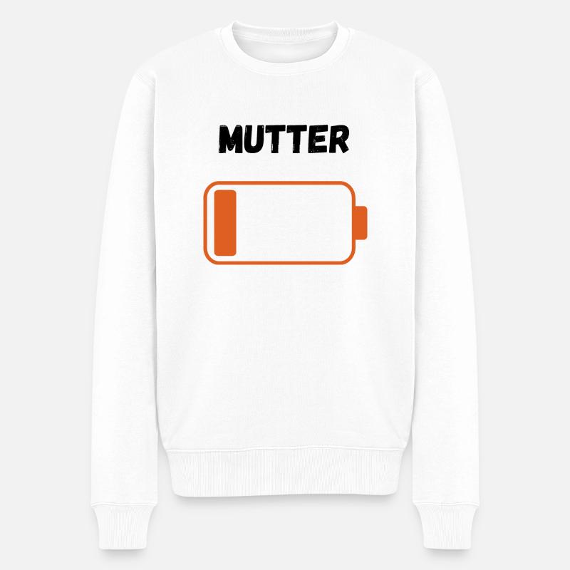 Mutter auf Reserve - Männer Premium Bio Pullover - Weiß