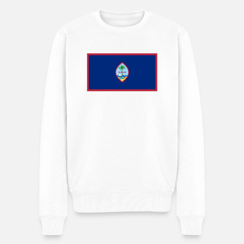 Guam - Männer Premium Bio Pullover - Weiß