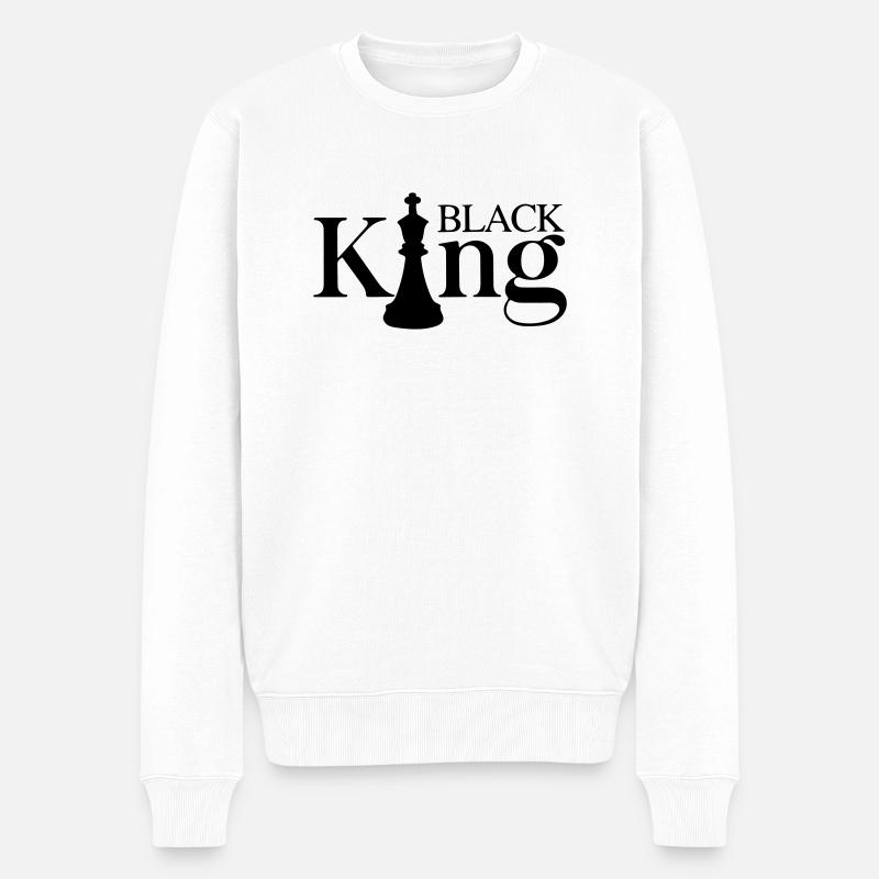 roi noir - Pull Premium bio Homme - blanc