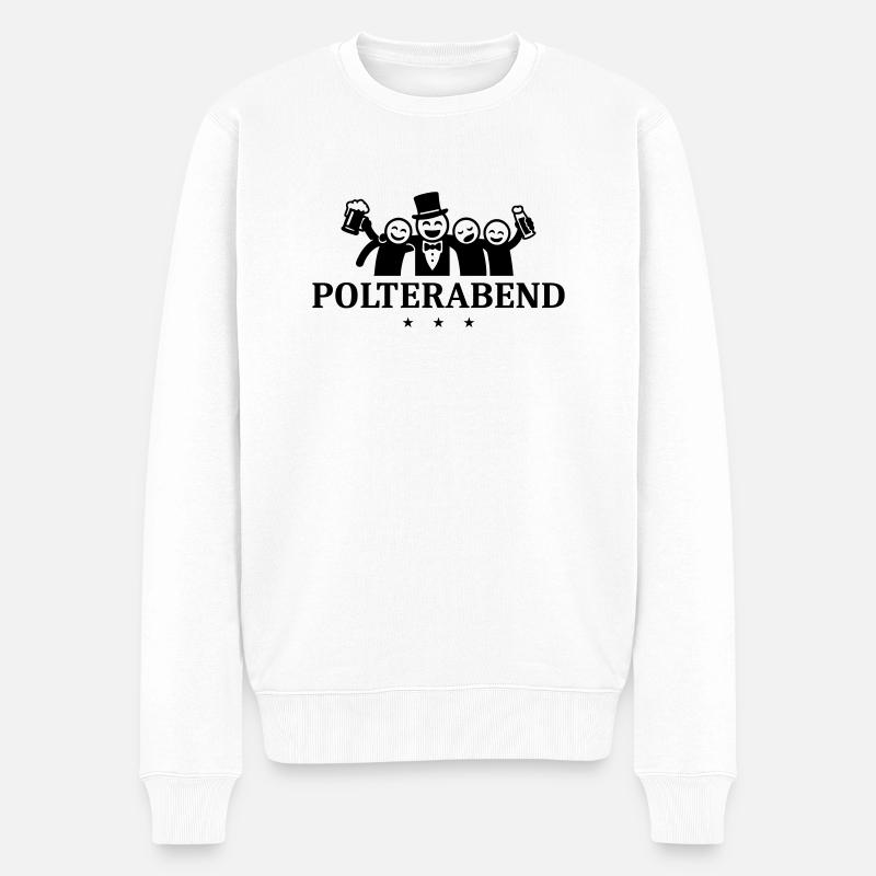 Polterabend Junggesellen - Männer Premium Bio Pullover - Weiß