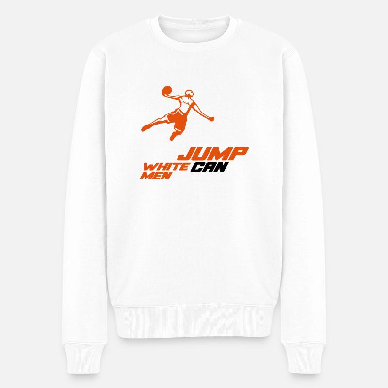White Men Can Jump Dunk - Männer Premium Bio Pullover - Weiß