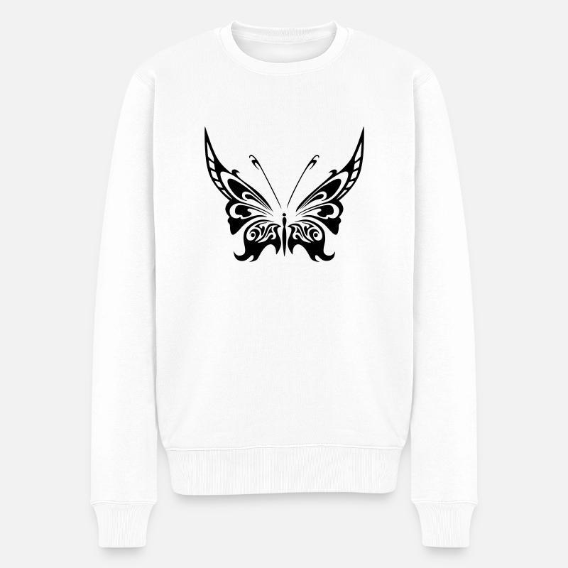 papillon 2 - Pull Premium bio Homme - blanc